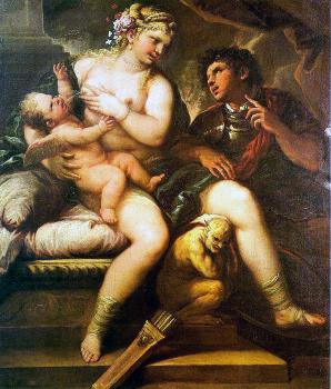 Luca Giordano : Venus, Cupid and Mars